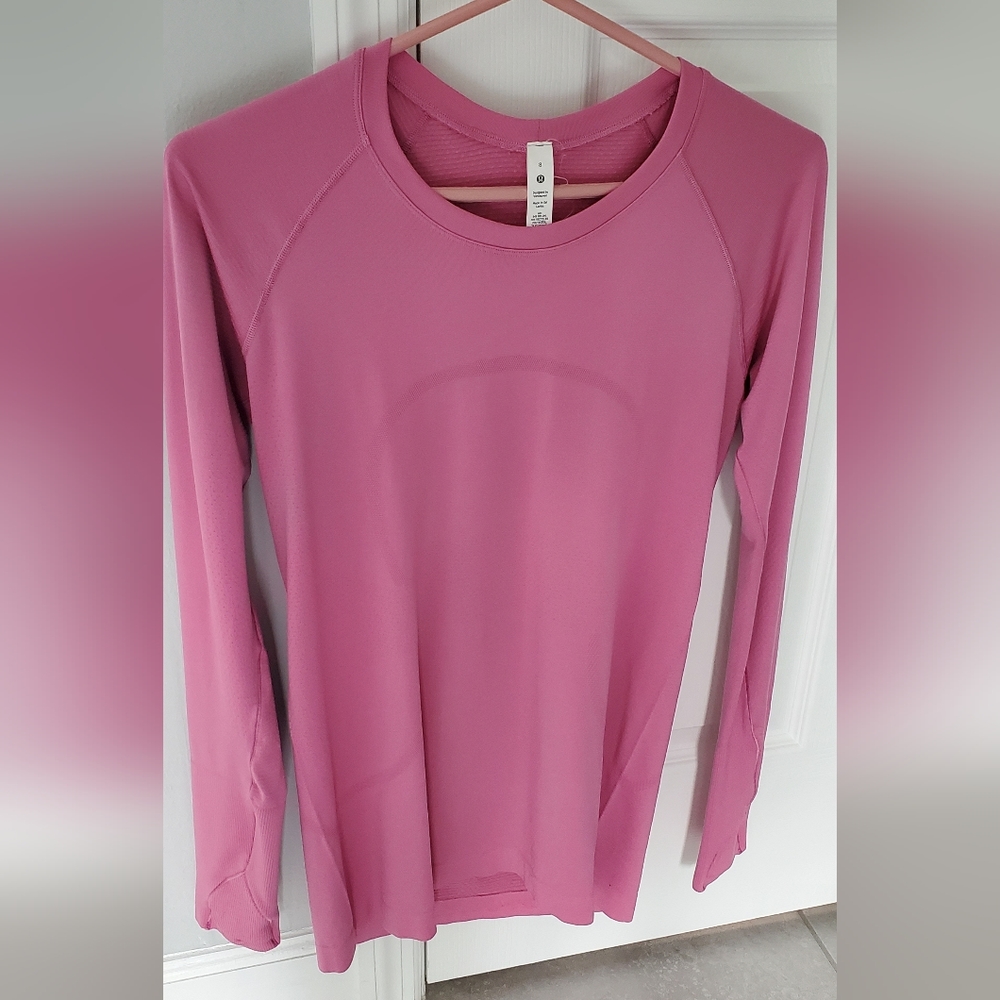 Lululemon swiftly long sleeve top Pink blossom